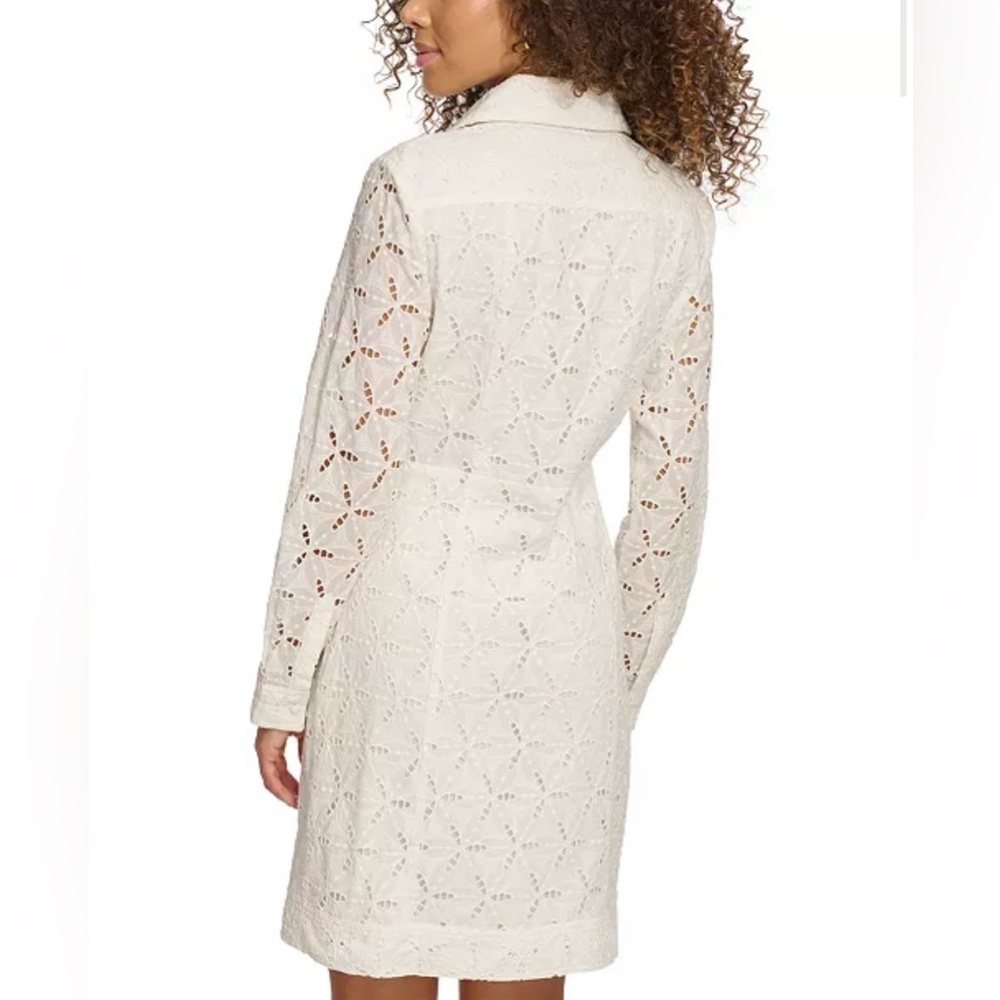 kenzie Cotton Eyelet Long-Sleeve Shirtdress - Picture 4 of 13